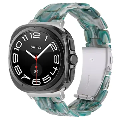 Galaxy Watch 8/8 Classic (40/44/46mm) Armband Vattentät Acrylic - Illusion Grön
