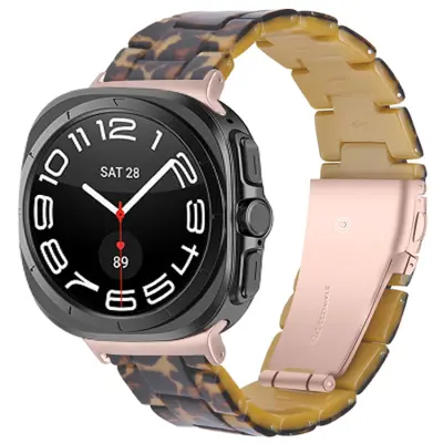 Galaxy Watch 8/8 Classic (40/44/46mm) Armband Vattentät Acrylic - Leopard Print