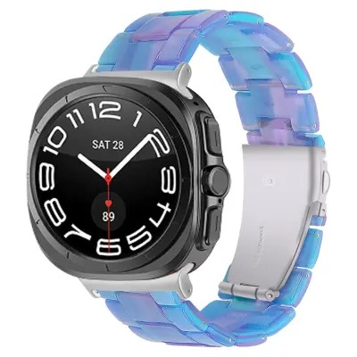 Galaxy Watch 8/8 Classic (40/44/46mm) Armband Vattentät Acrylic - Marble Blå
