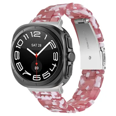 Galaxy Watch 8/8 Classic (40/44/46mm) Armband Vattentät Acrylic - Röd Floral