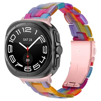 Galaxy Watch 8/8 Classic (40/44/46mm) Armband Vattentät Acrylic - Rainbow