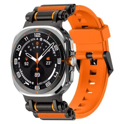 Galaxy Watch Ultra (47mm) Armband Rotation Axis Silikon - Orange