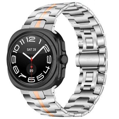 Galaxy Watch Ultra (47mm) Armband Stainless Steel - Silver/RosaGuld