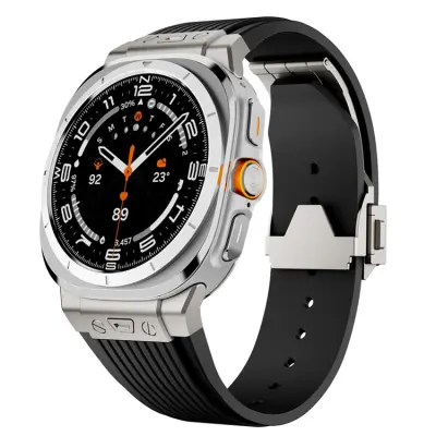Galaxy Watch Ultra 47mm Armband Titan Connector (Svart)