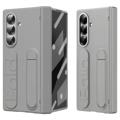 Galaxy Z Fold 7 Mobilskal Kickstand Armband - Grå