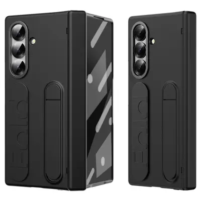 Galaxy Z Fold 7 Mobilskal Kickstand Armband - Svart