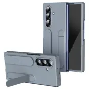 Galaxy Z Fold7 5G Mobilskal Kickstand Armband PC Silicone - Grå