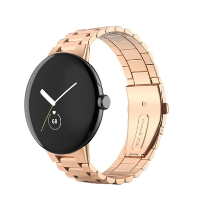Google Pixel Watch Armband Stainless Steel - Rosa Guld