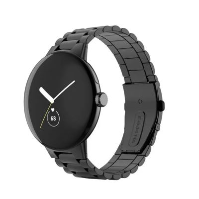 Google Pixel Watch Armband Stainless Steel - Svart