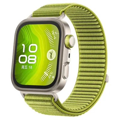 Huawei Watch Fit 4/Fit 4 Pro Armband Magic Tape Nylon - Grön