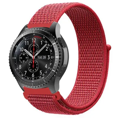 Kalebol Galaxy Watch 6/6 Classic Armband Nylon Loop - Röd