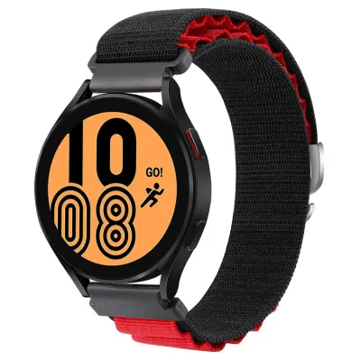 Kalebol Galaxy Watch 6/6 Classic Armband Nylon - Svart/Röd