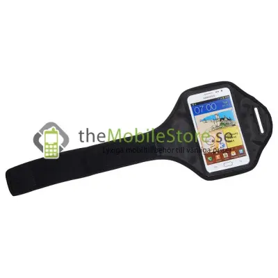 Neoprene Sportarmband till LG Optimus G med skal (SVART)