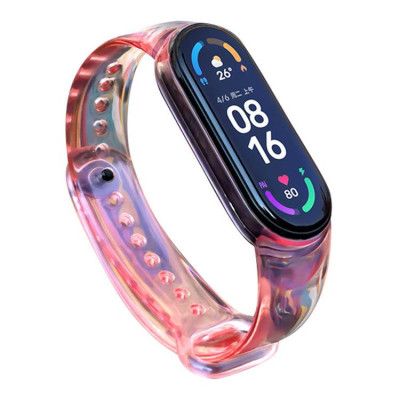 Silicone Ersättningsarmband till Xiaomi Mi Band 6 / 5 - Röd