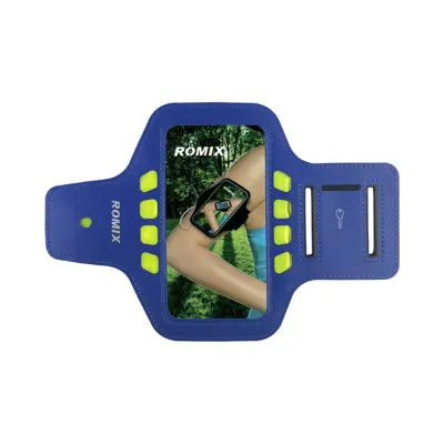 Romix Universalt Sportarmband med reflexer upp till 4.7'' - Blå