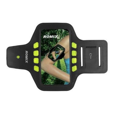 Romix Universalt Sportarmband med reflexer upp till 4.7'' -  Svart