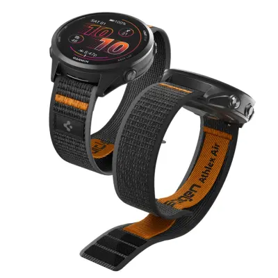 Spigen Armband För Garmin Quick Release 22mm Active Athlex Air - Svart/Orange