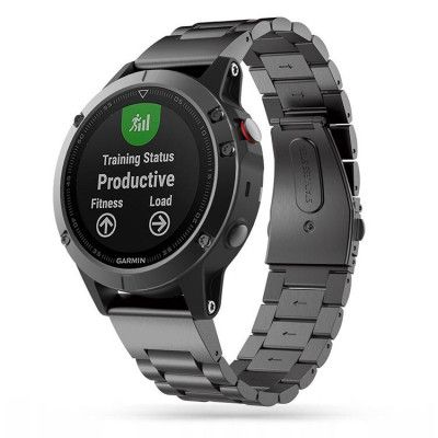 Stainless Armband Garmin Fenix 5/6/6 Pro/7 - Svart