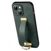 SULADA iPhone 15 Mobilskal Kickstand med Wristband - Grön