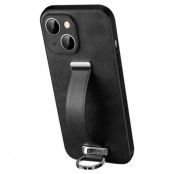 SULADA iPhone 15 Mobilskal Kickstand med Wristband - Svart