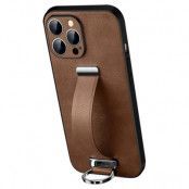 SULADA iPhone 15 Pro Max Mobilskal Kickstand med Wristband - Brun