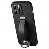 SULADA iPhone 15 Pro Max Mobilskal Kickstand med Wristband - Svart