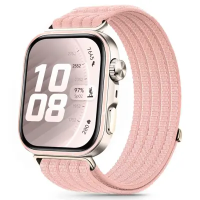 Tech-Protect Huawei Watch Fit 3/4/4 Pro/5/5 Pro Armband Nylon - Ljusrosa