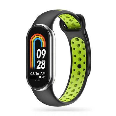 Tech-Protect Xiaomi Smart Band 8/9/NFC Band Soft - Svart/Lime