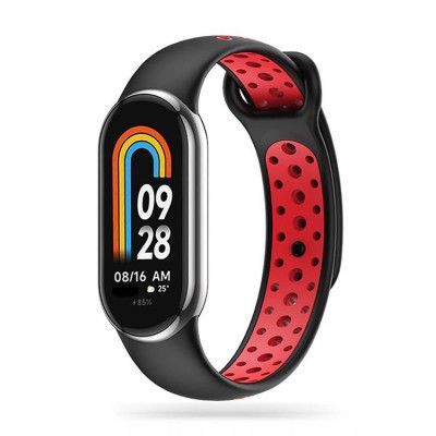 Tech-Protect Xiaomi Smart Band 8/9/NFC Band Soft - Svart/Röd