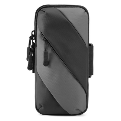 Universalt Sportarmband Vattenresistent Stripes - Grå/Svart