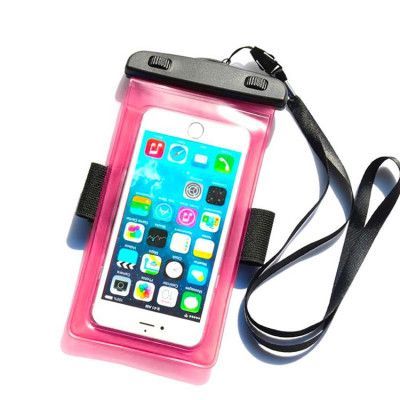 Vattentätt Mobilfodral PVC Armband - Rosa