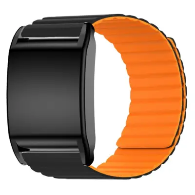 Whoop 4.0 Armband Magnetic Silikon - Svart/Orange