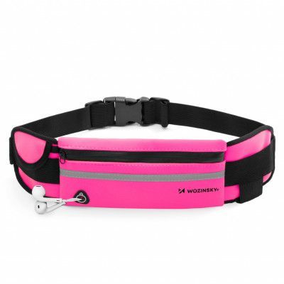 Wozinsky expanderbart löparbälte/Waistband - Rosa