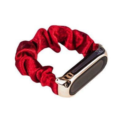 Xiaomi Mi Band 3/4/5/6 Armband Elastic Scrunchies - Röd