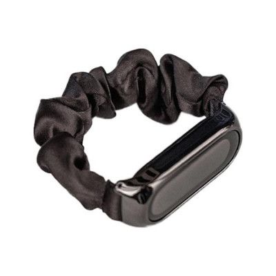 Xiaomi Mi Band 3/4/5/6 Armband Elastic Scrunchies - Svart