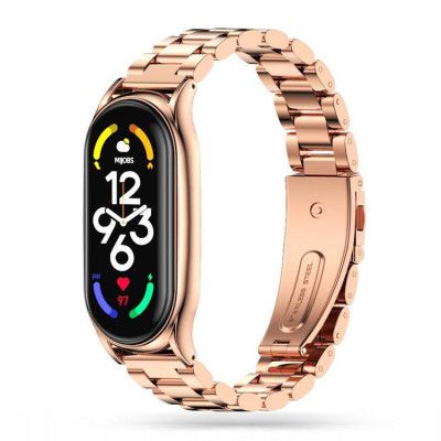 Xiaomi Mi Smart Band 7 Stainless Armband - Rose Guld