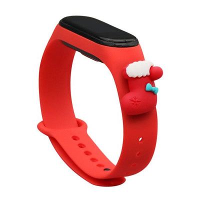 Xmas Sock Replacement Band Xiaomi Mi Band 6/5 - Röd