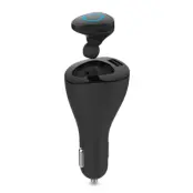 Rock billaddare med bluetooth headset - Svart