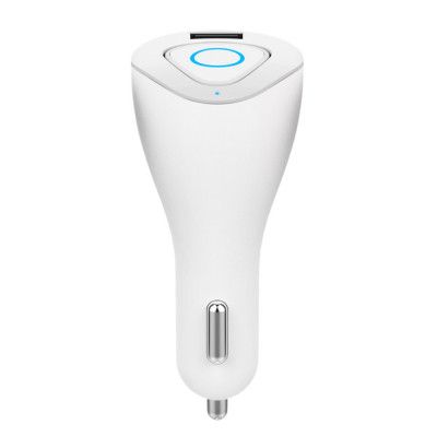 Rock billaddare med bluetooth headset - Vit