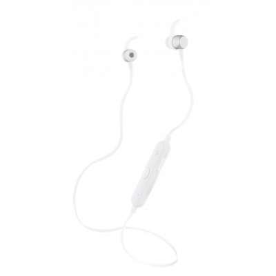 STREETZ bluetooth headset, mikrofon och volymkontroll, vit