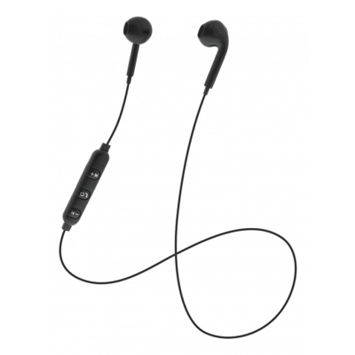 STREETZ Semi-in-ear Bluetooth headset, mediekontroller - svart