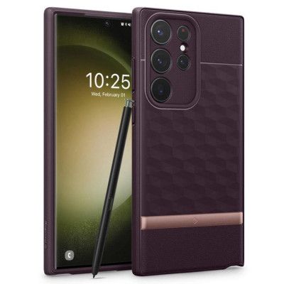 Spigen Galaxy S23 Ultra Skal Caseology Parallax - Burgundy