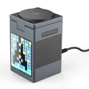 15W 6-i-1 Magnetisk Trådlös Laddare med Bluetooth-högtalare (Svart)