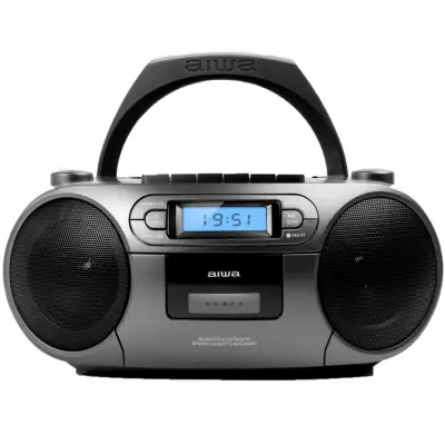 AIWA Kassettradio CD/FM-Radio/Kassettband/USB/BT - Mörkgrå