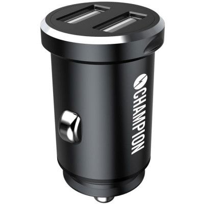 Champion Dual USB Laddare 12/24V 2.4 Ax2 - Svart