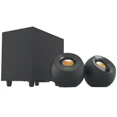 Creative Skrivbordshögtalare med Subwoofer Pebble Plus 2.1 - Svart