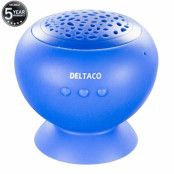 DELTACO Bluetooth högtalare med sugkopp - Blå