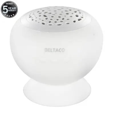 DELTACO Bluetooth högtalare med sugkopp - Vit