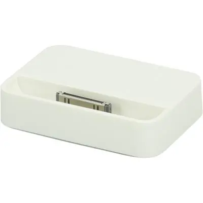 Deltaco dockningsstation för iPhone och iPod, 3,5mm ljudutgång - Vit