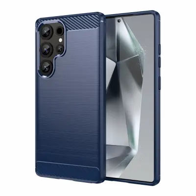 Galaxy S25 Ultra Mobilskal Carbon Flexible - Blå